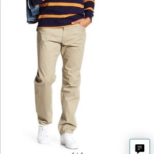 121 Heritage Slim Straight Leg Jeans khaki